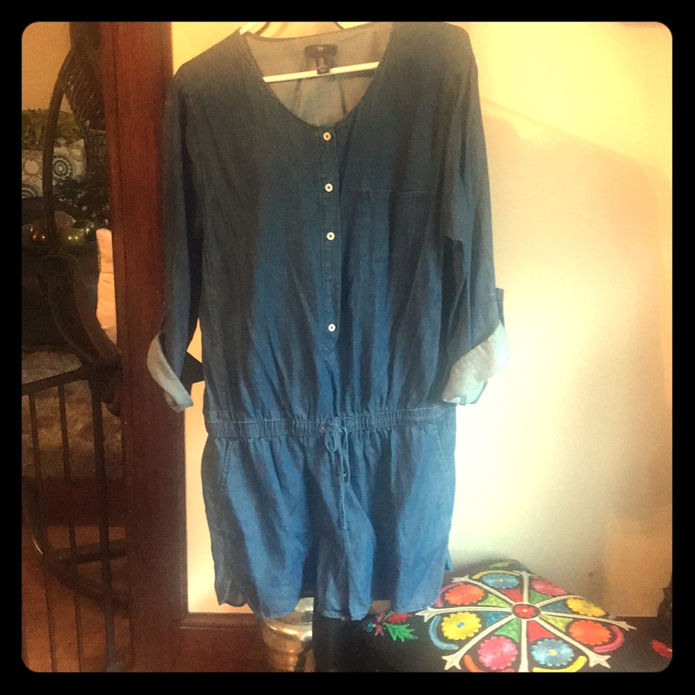 Denim romper